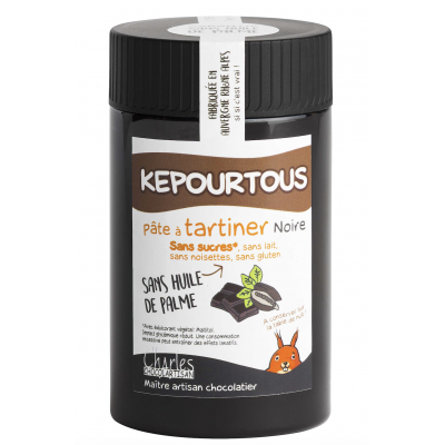 KEPOURTOUS Dark Chocolate Spread 280g - Sugar Free - Charles Chocolartisan