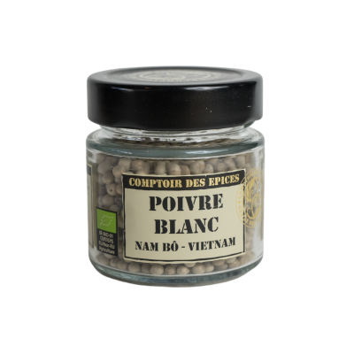 Comptoir des Epices - Poivre Blanc du Vietnam 60g - Bio