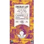 Tablette de chocolat 80g Lait Bio 45% & Cannelle - Maison Bonange