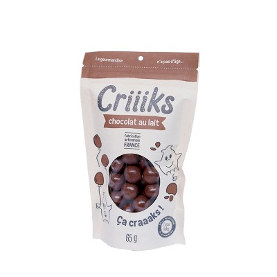 CRIIIKS - Billes de céréales Chocolat au lait - 65g