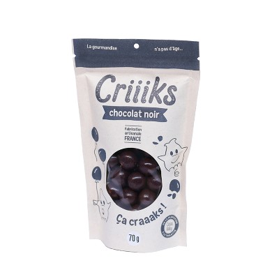 CRIIIKS - Billes de céréales Chocolat noir - 65g