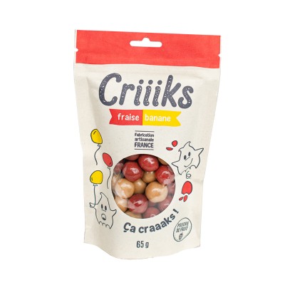 CRIIIKS - Billes de céréales Fraise banane - 65g