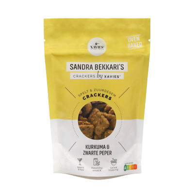 Crackers au levain Curcuma & Poivre Noir 125g - Xavies'
