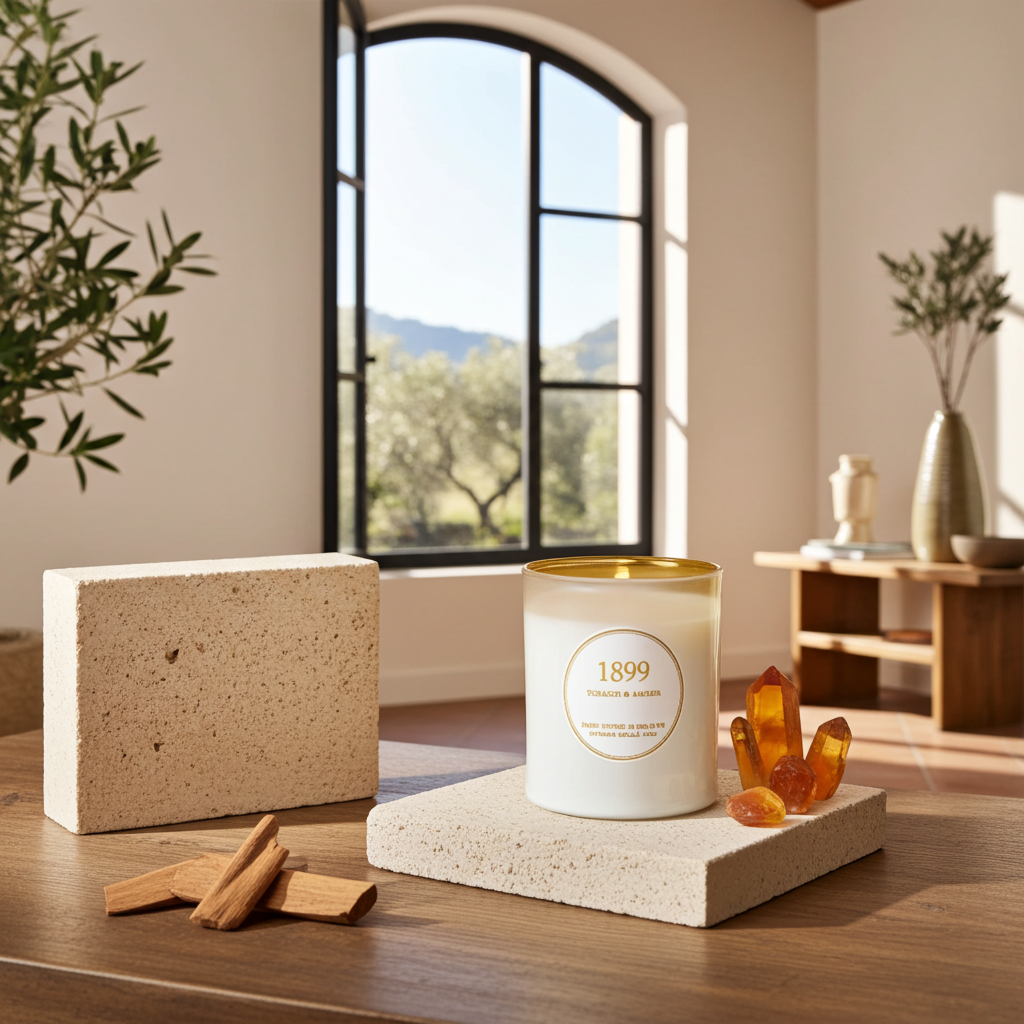 Tobacco & Amber Scented Candle 230g | Cereria Molla 1899
