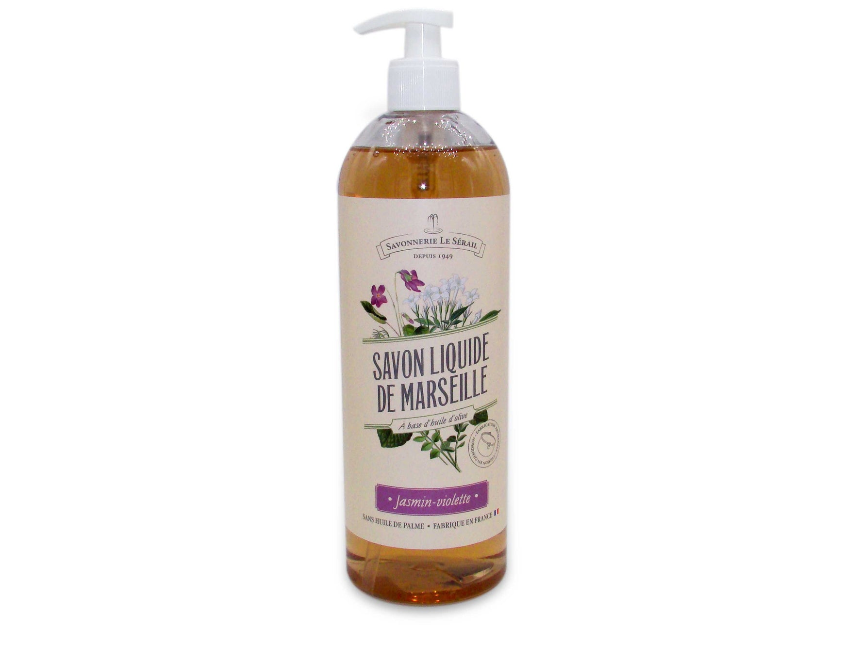 Savon liquide de Marseille jasmin violette