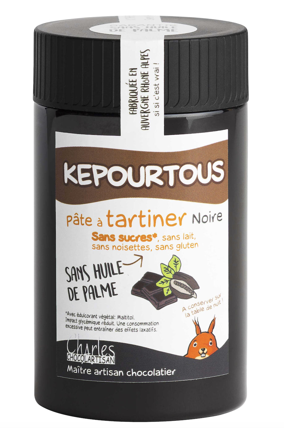 KEPOURTOUS Dark Chocolate Spread 280g - Sugar Free - Charles Chocolartisan