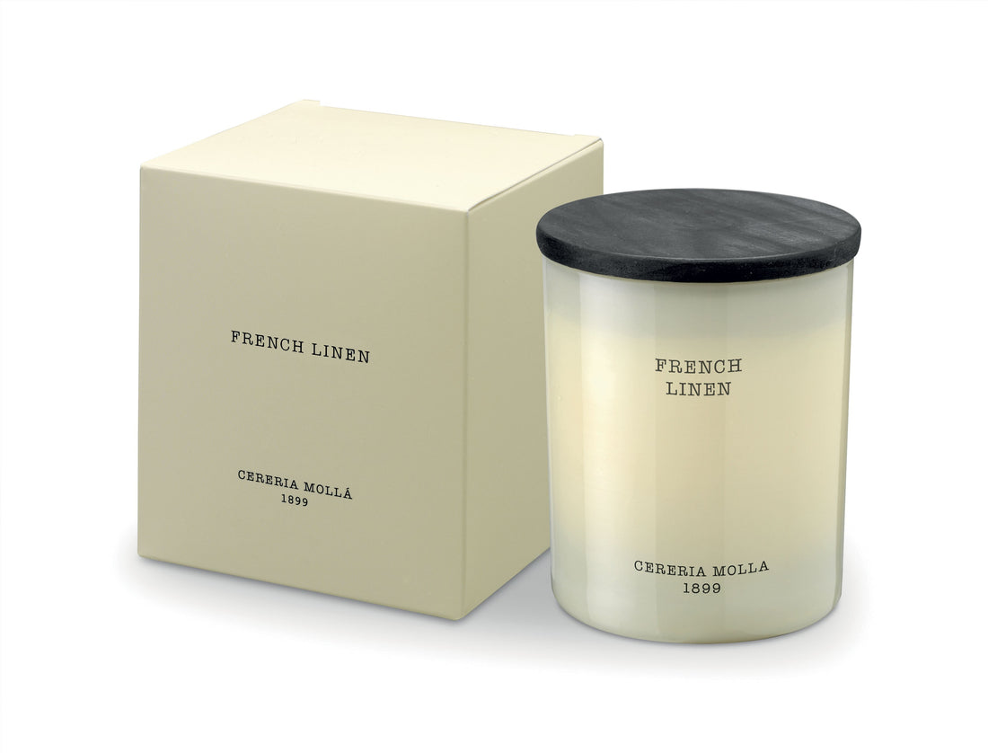 Bougie French Linen premium 230gr - CERERIA MOLLA 1899