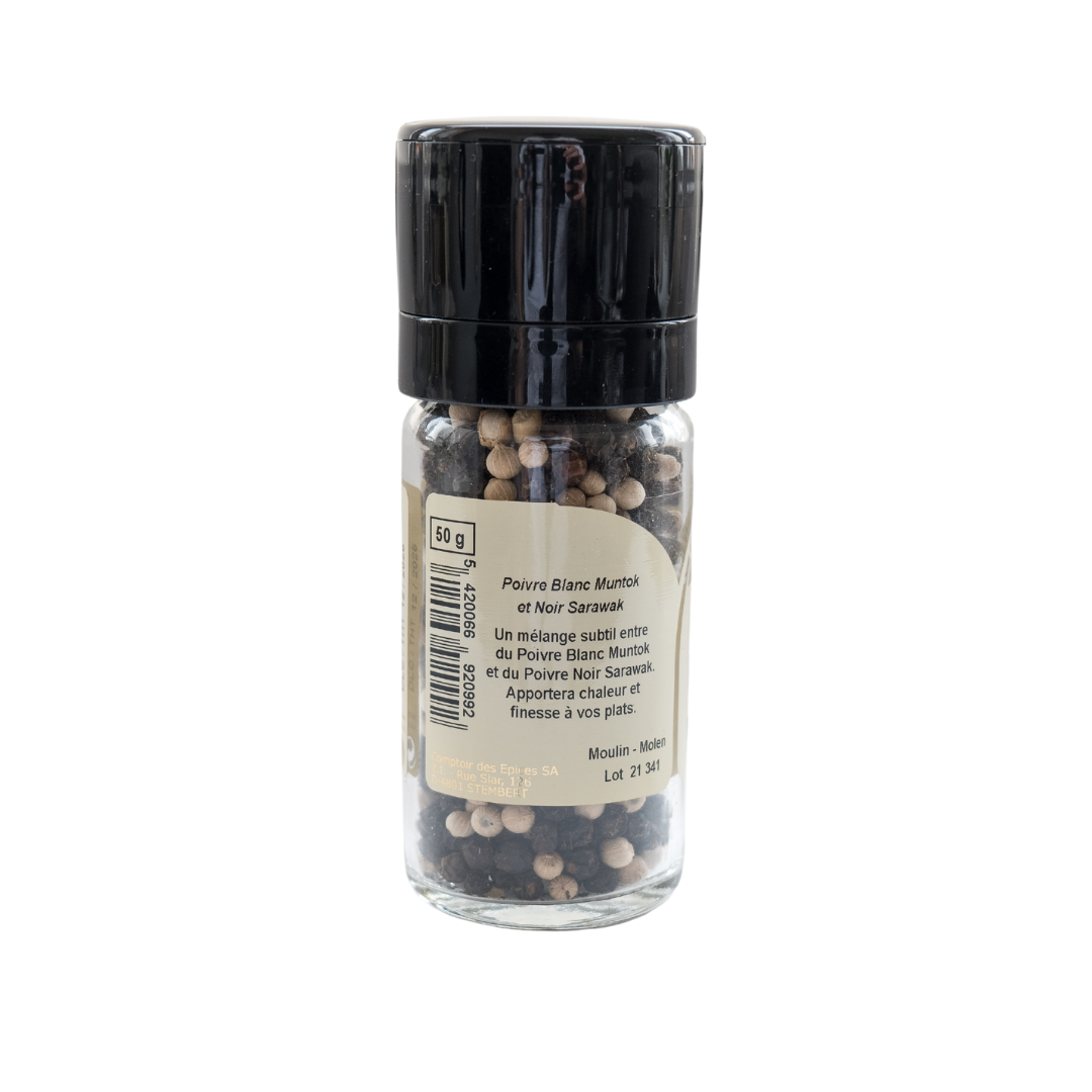 White Pepper Mill 50g | Comptoir des Épices