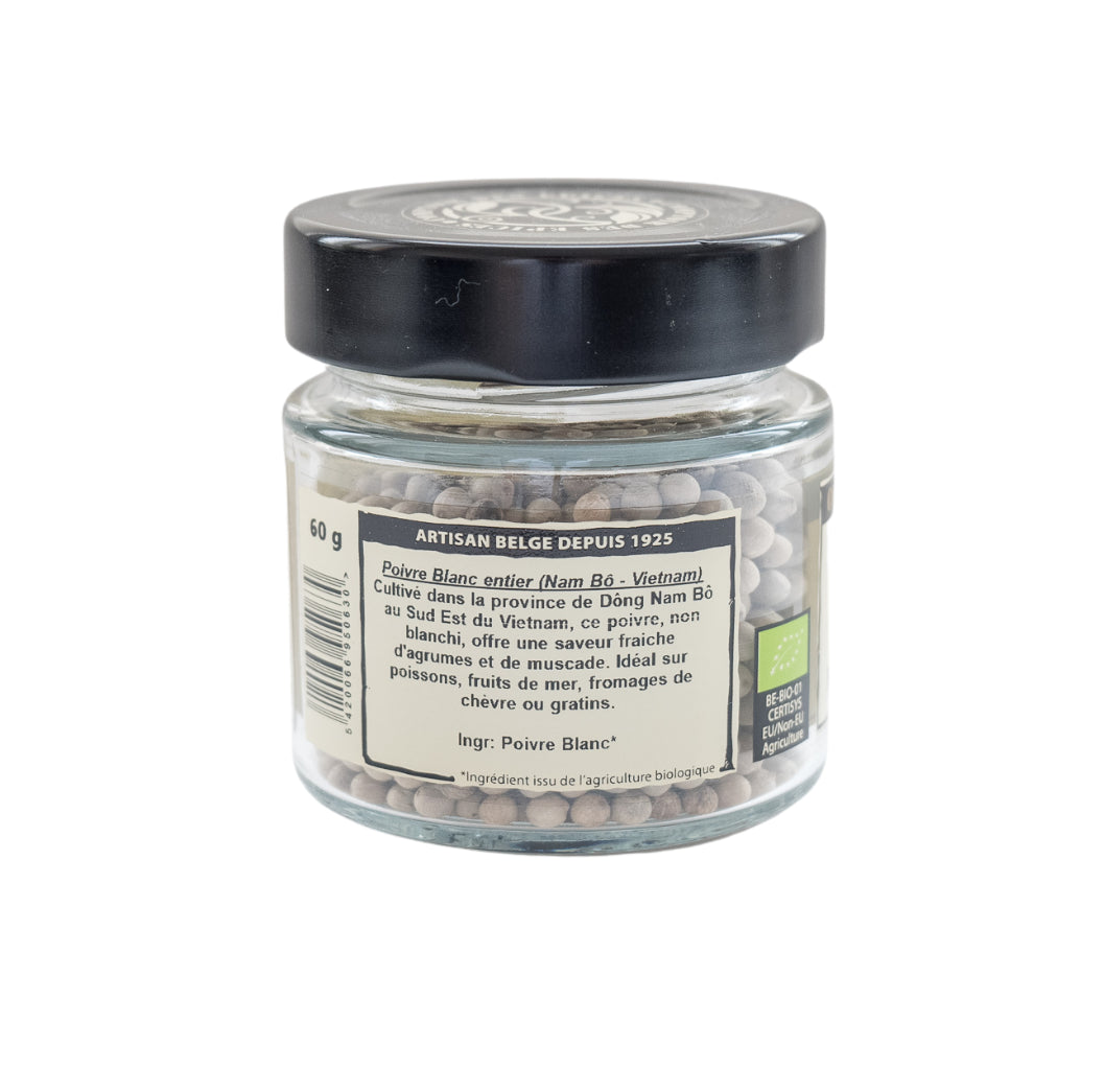 Comptoir des Epices - Whole White Pepper 60g - Organic