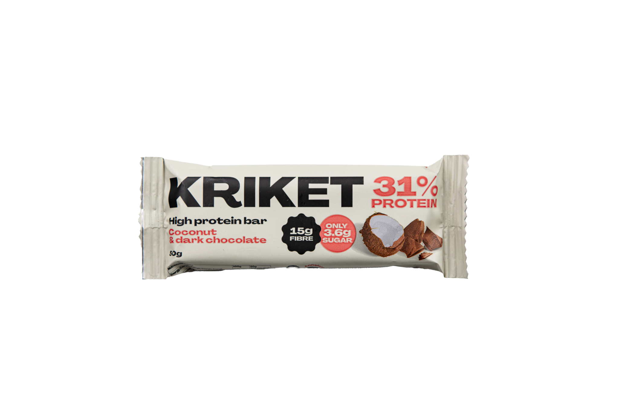 High Protein Bar Coconut &amp; Dark Chocolate 50g - KRIKET