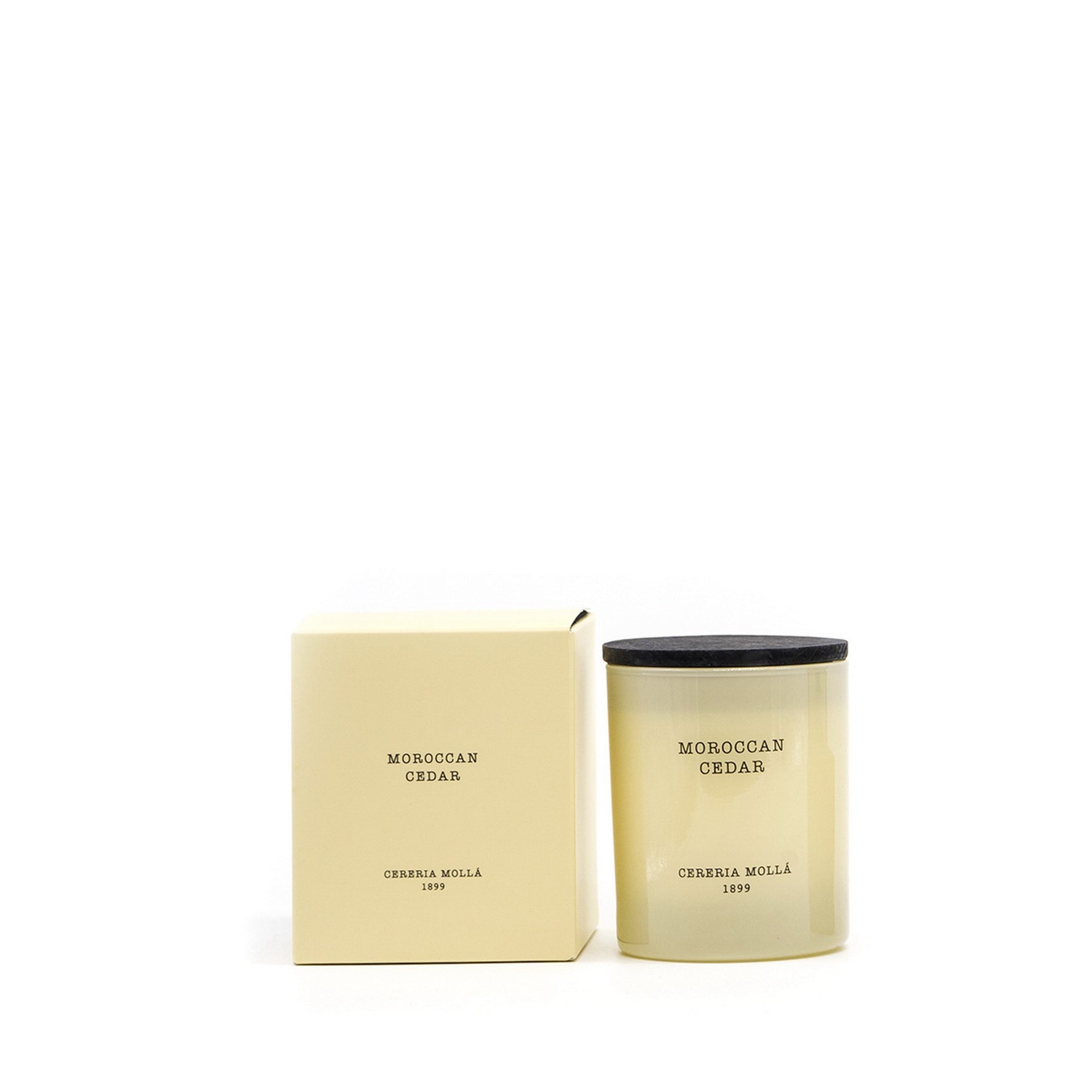 Bougie Moroccan Cedar premium 230gr - CERERIA MOLLA 1899