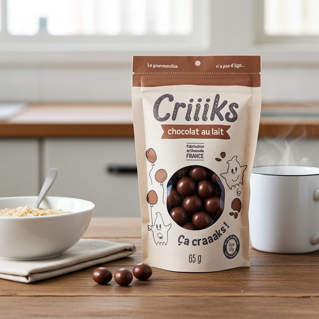 Billes de céréales Chocolat au lait 65g | CRIIIKS