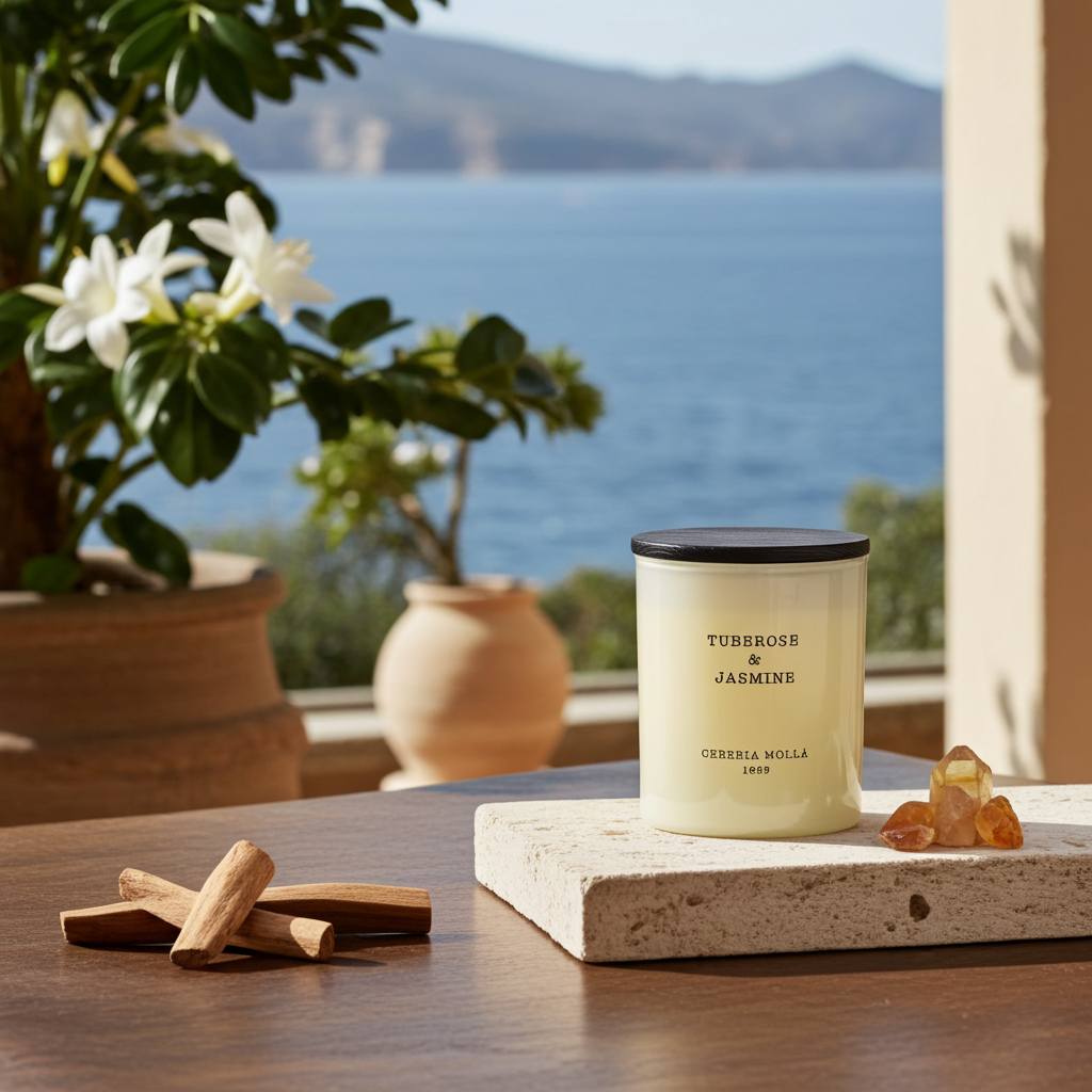 Bougie Parfumée Tuberose & Jasmine 230gr | CERERIA MOLLA 1899