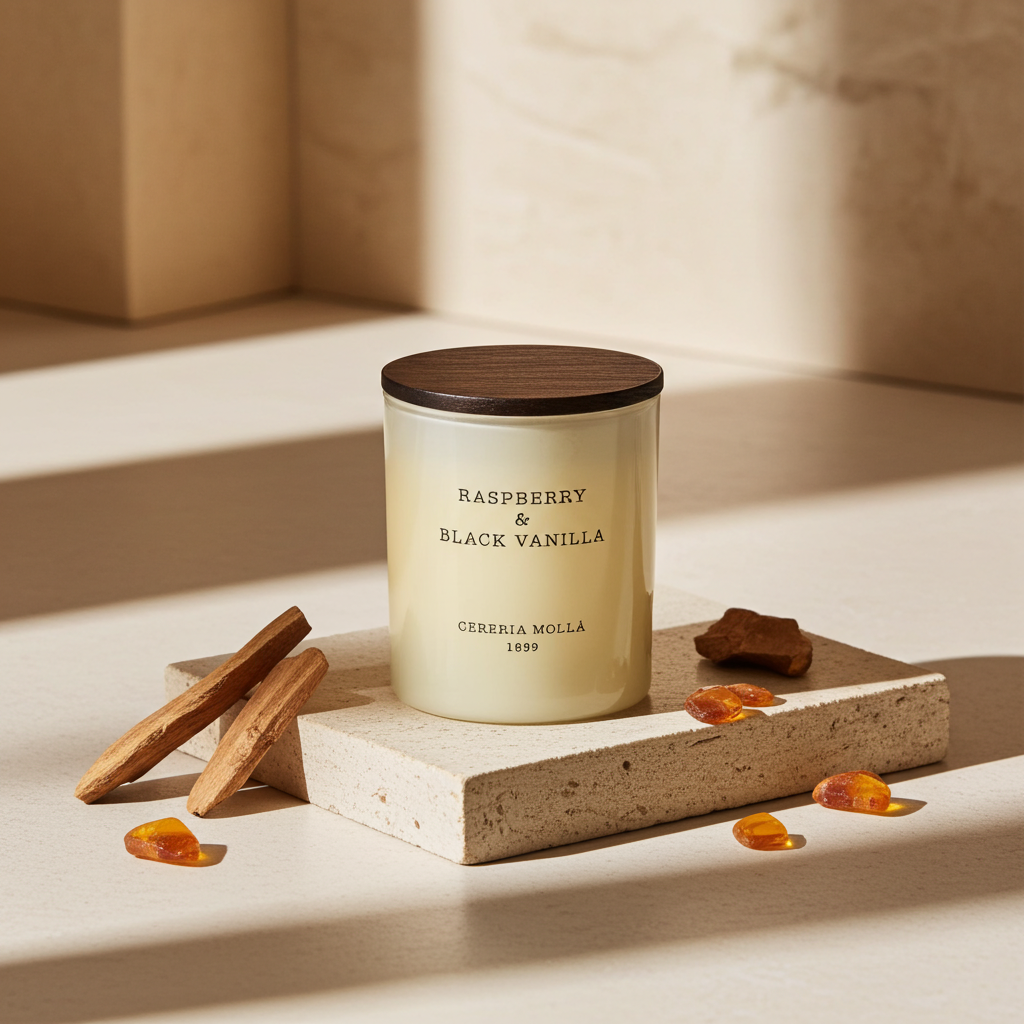 Bougie Parfumée Raspberry & Black Vanilla 230g | Cereria Mollá 1899