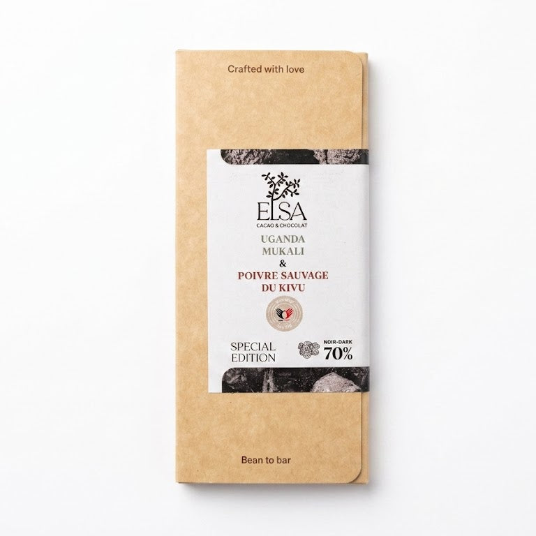 Tablette Chocolat Noir 70% Ouganda Mukali | Elsa