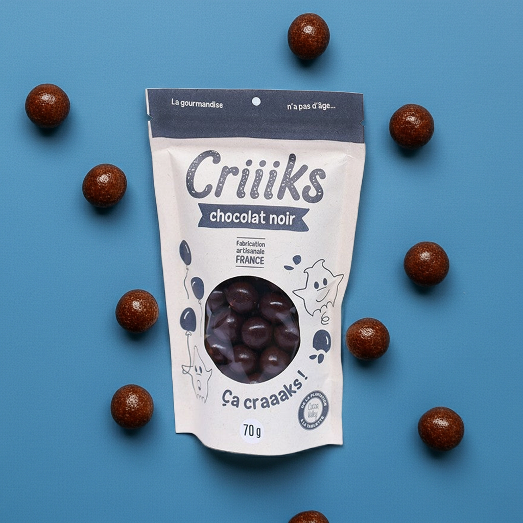 Billes de céréales Chocolat noir 65g | CRIIIKS