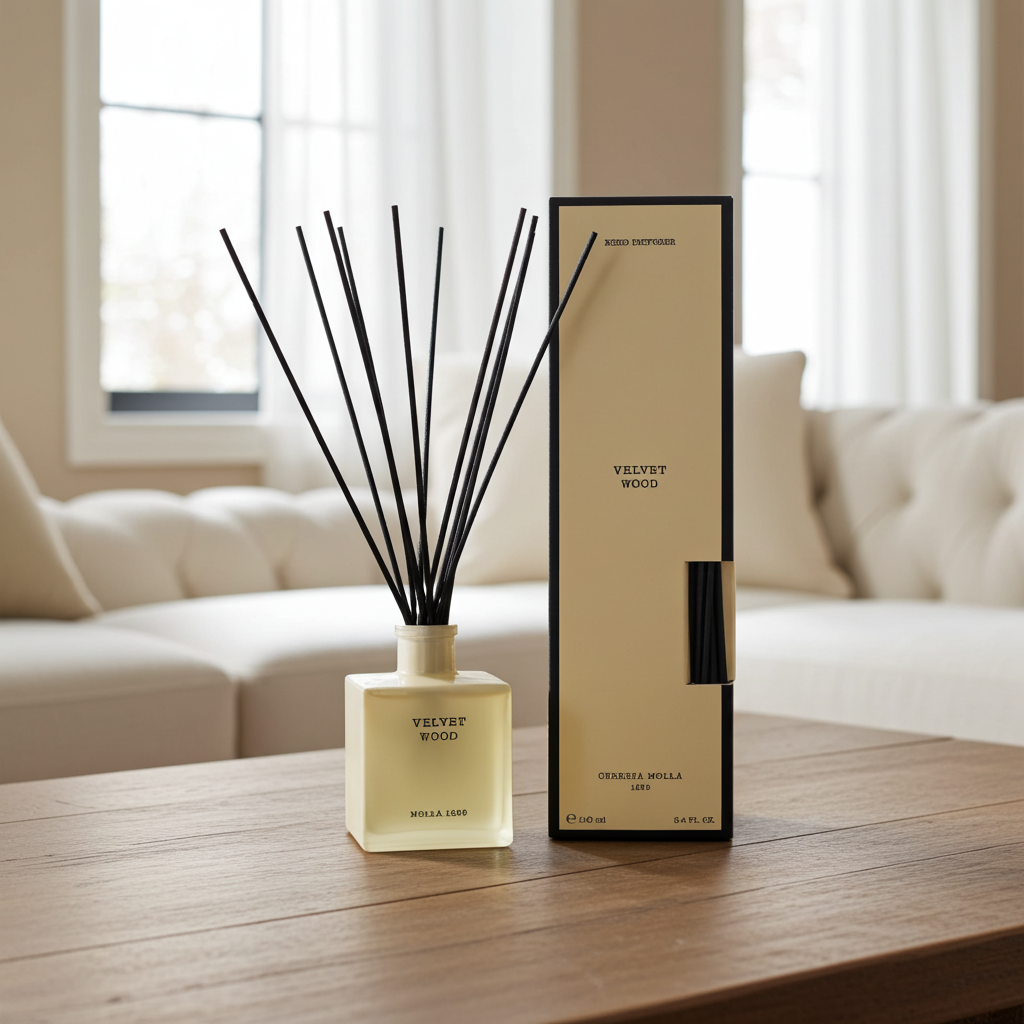 Mikado Fluwelen Houten Diffusor 100ml | Cereria Molla 1899