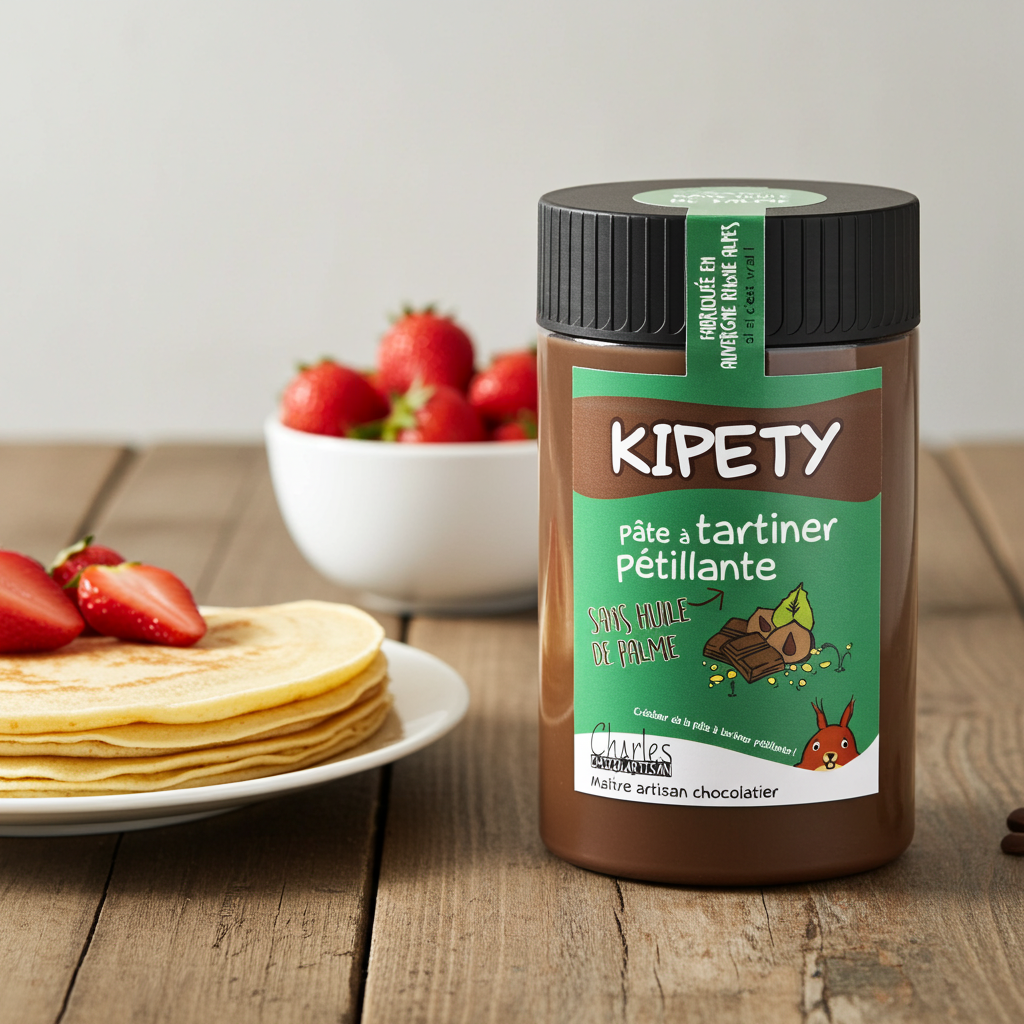 KIPETY Bruisende Melk & Hazelnoot 280g | Charles Chocolartisan