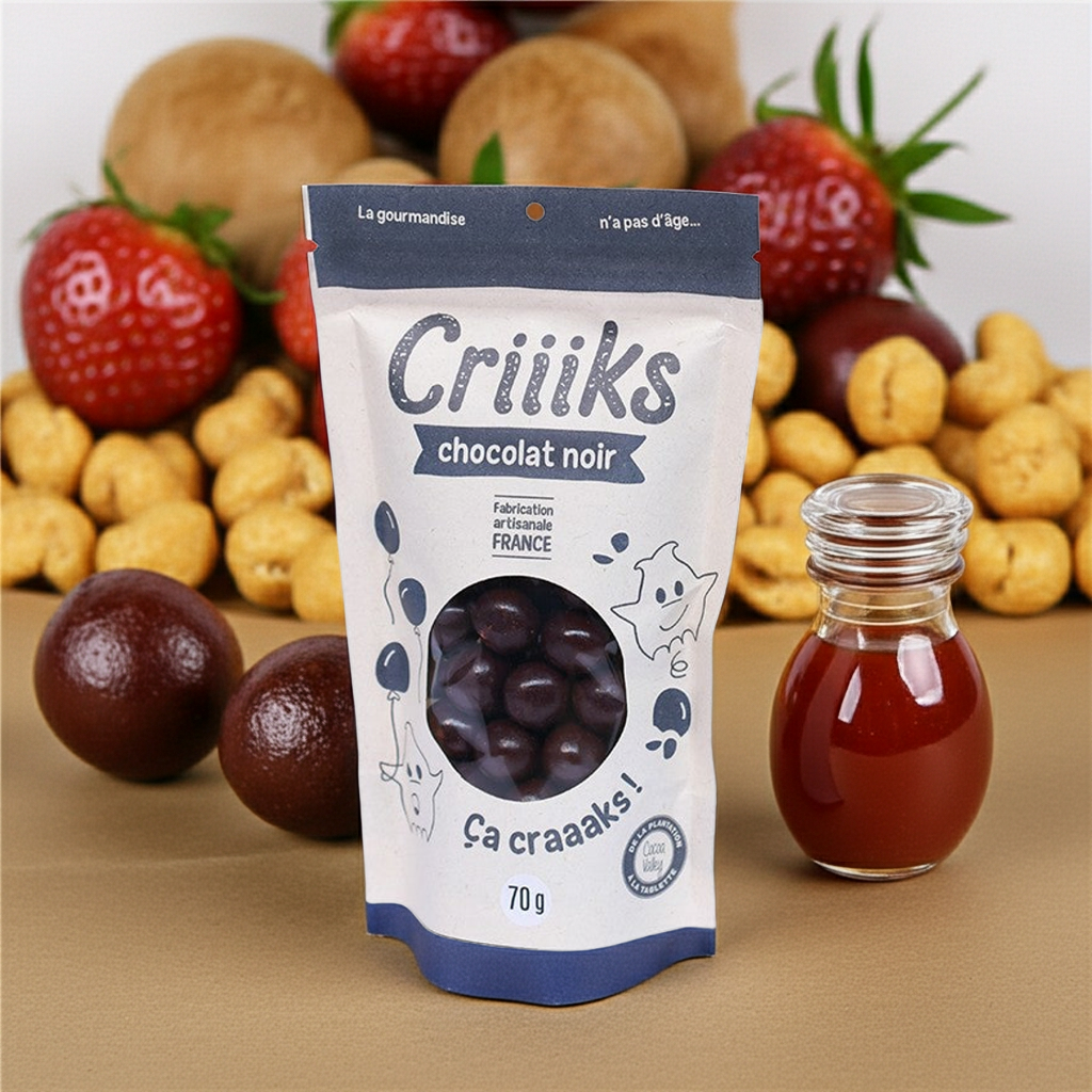 Billes de céréales Chocolat noir 65g | CRIIIKS