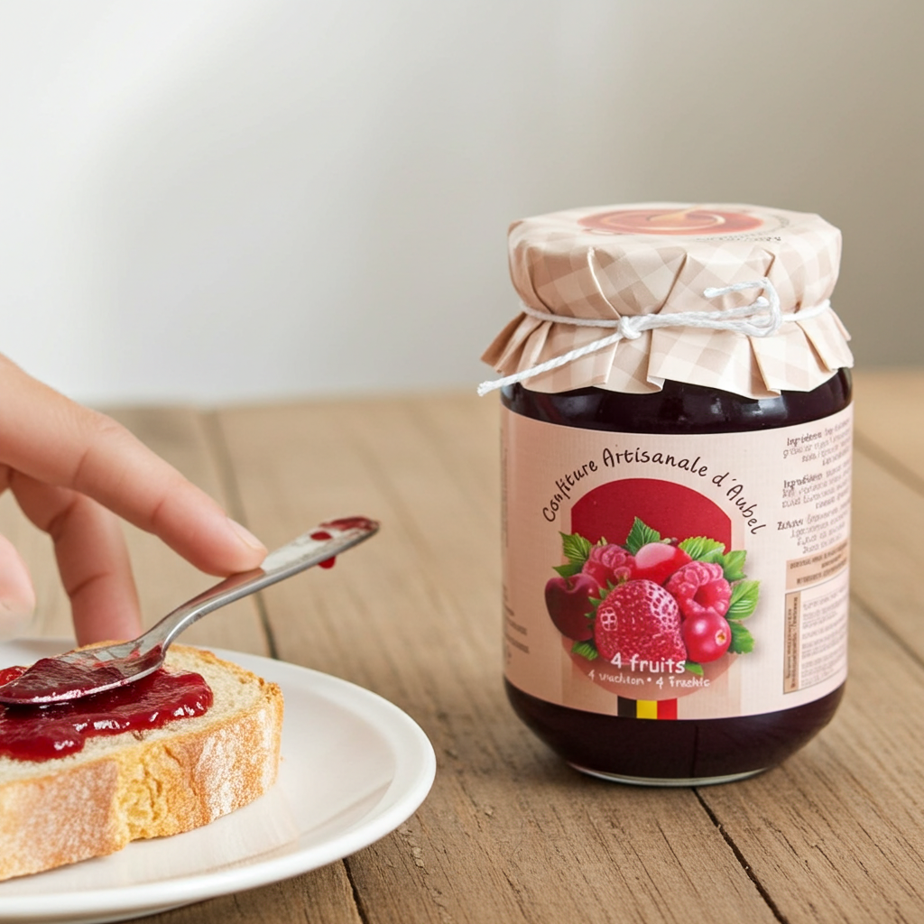 Artisanal Four-Fruit Jam 330g | Aubel Syrup Factory