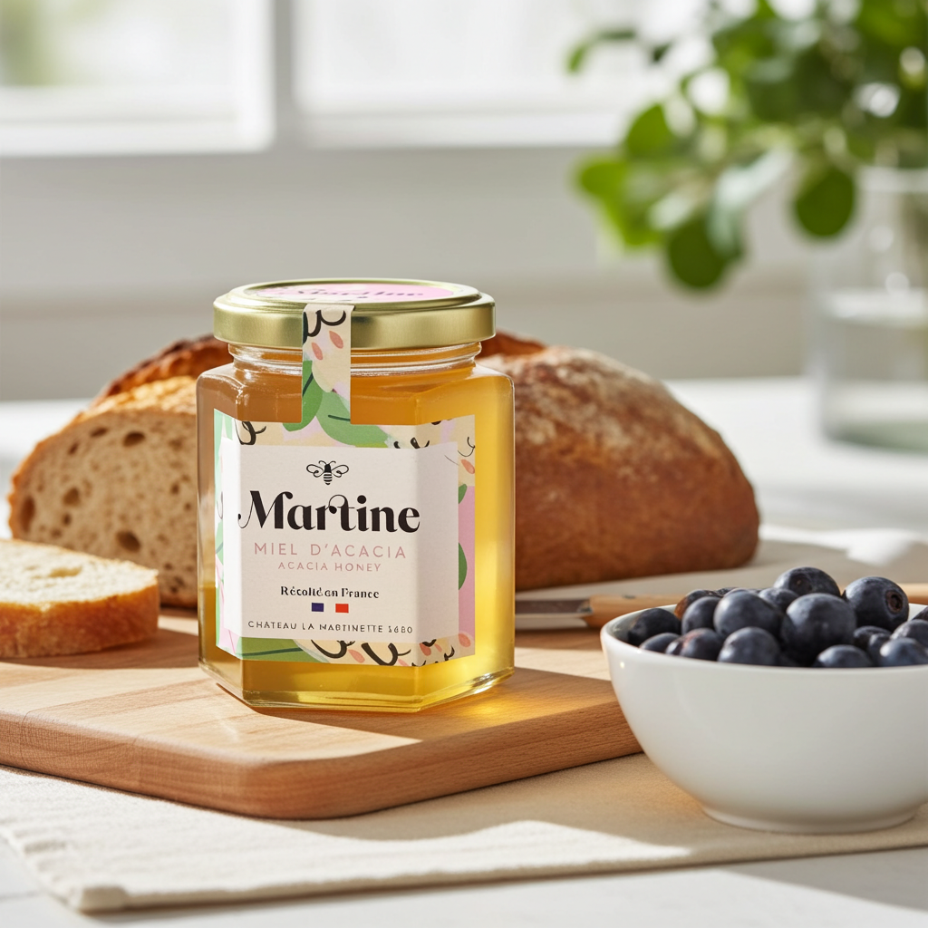 Miel d’Acacia Artisanal 250g I Miel Martine
