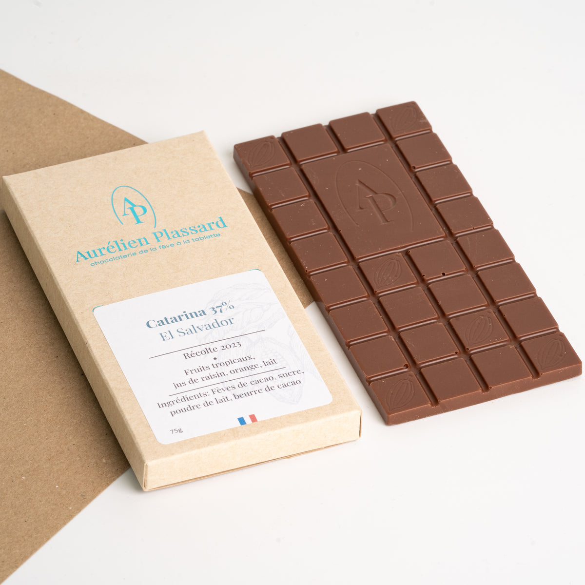 Tablette Lait 37% La Catarina, El Salvador 75g | Aurélien Plassard