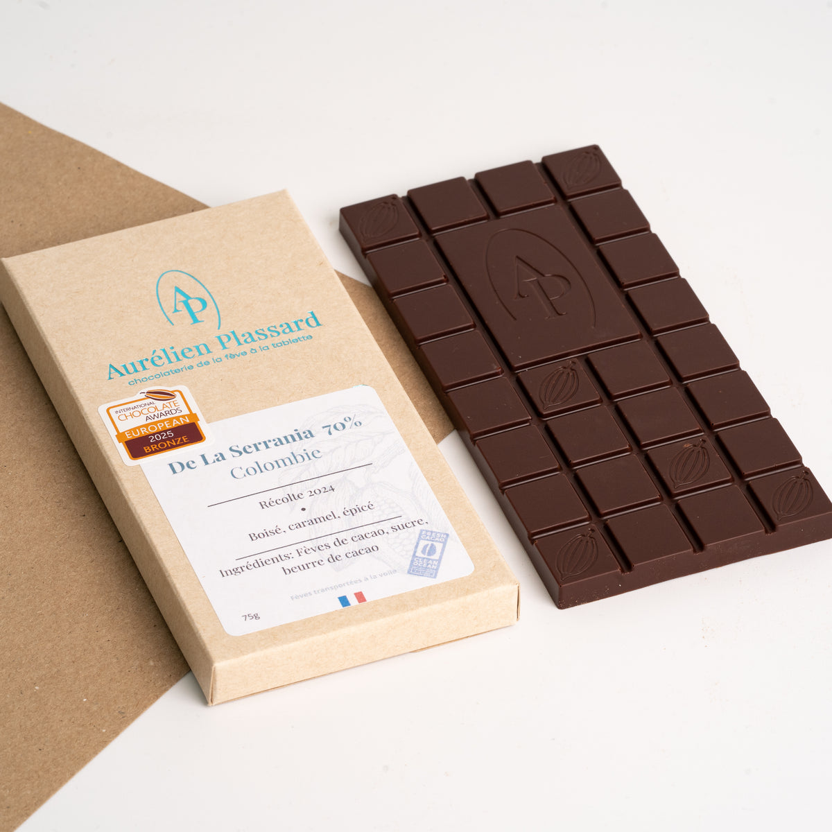 Tablette Noir 70% De La Serrania, Colombie 75g | Aurélien Plassard