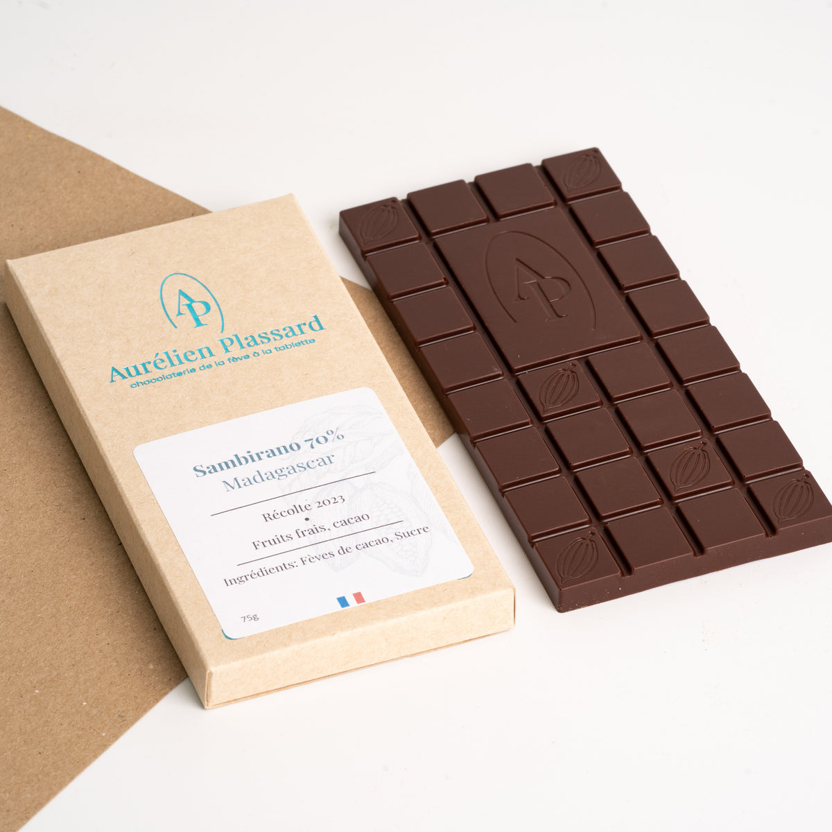 Tablette Noir 70% Sambirano, Madagascar 75g | Aurélien Plassard