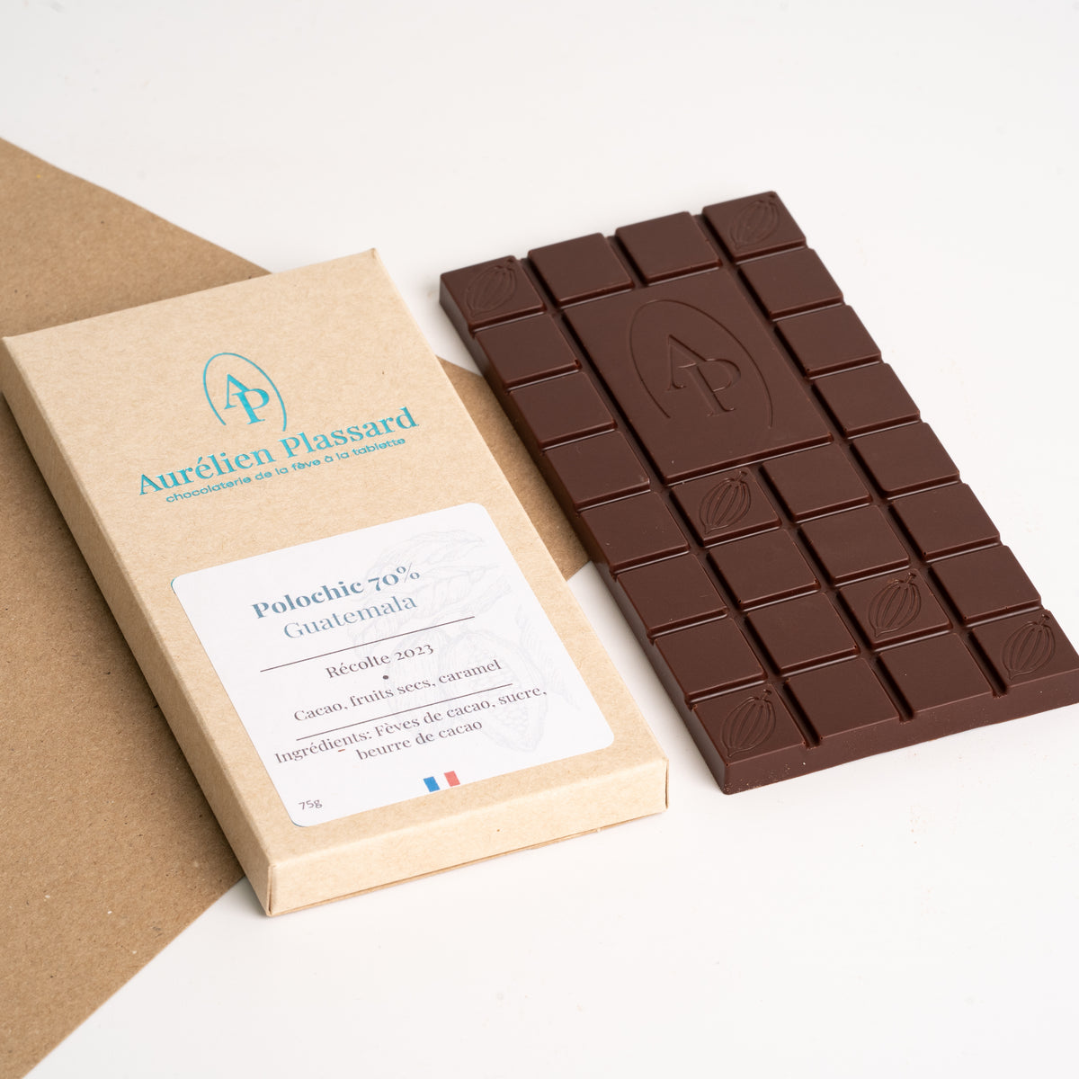 Tablette Noir 70% Polochic, Guatemala 75g | Aurélien Plassard
