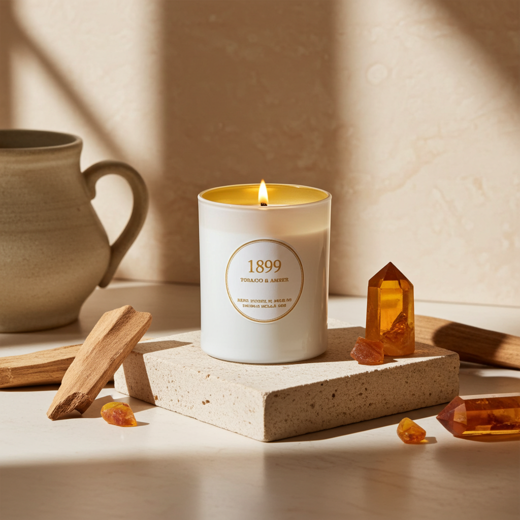 Tobacco & Amber Scented Candle 230g | Cereria Molla 1899