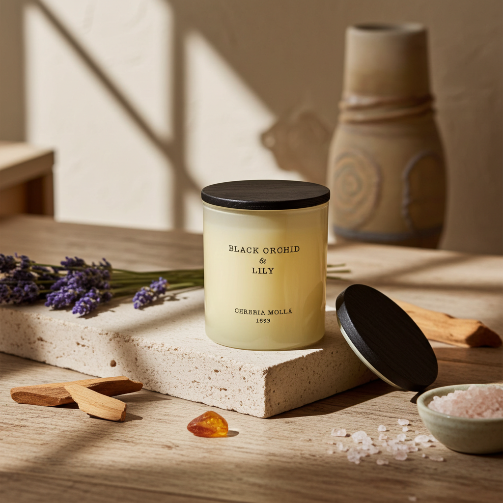 Black Orchid & Lily Scented Candle 230g | Cereria Molla 1899