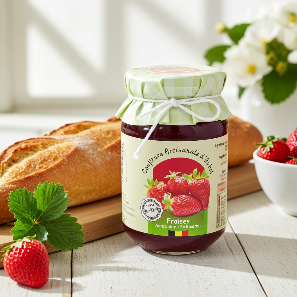Confiture Artisanale de Fraises sans sucre 330g I Siroperie d’Aubel