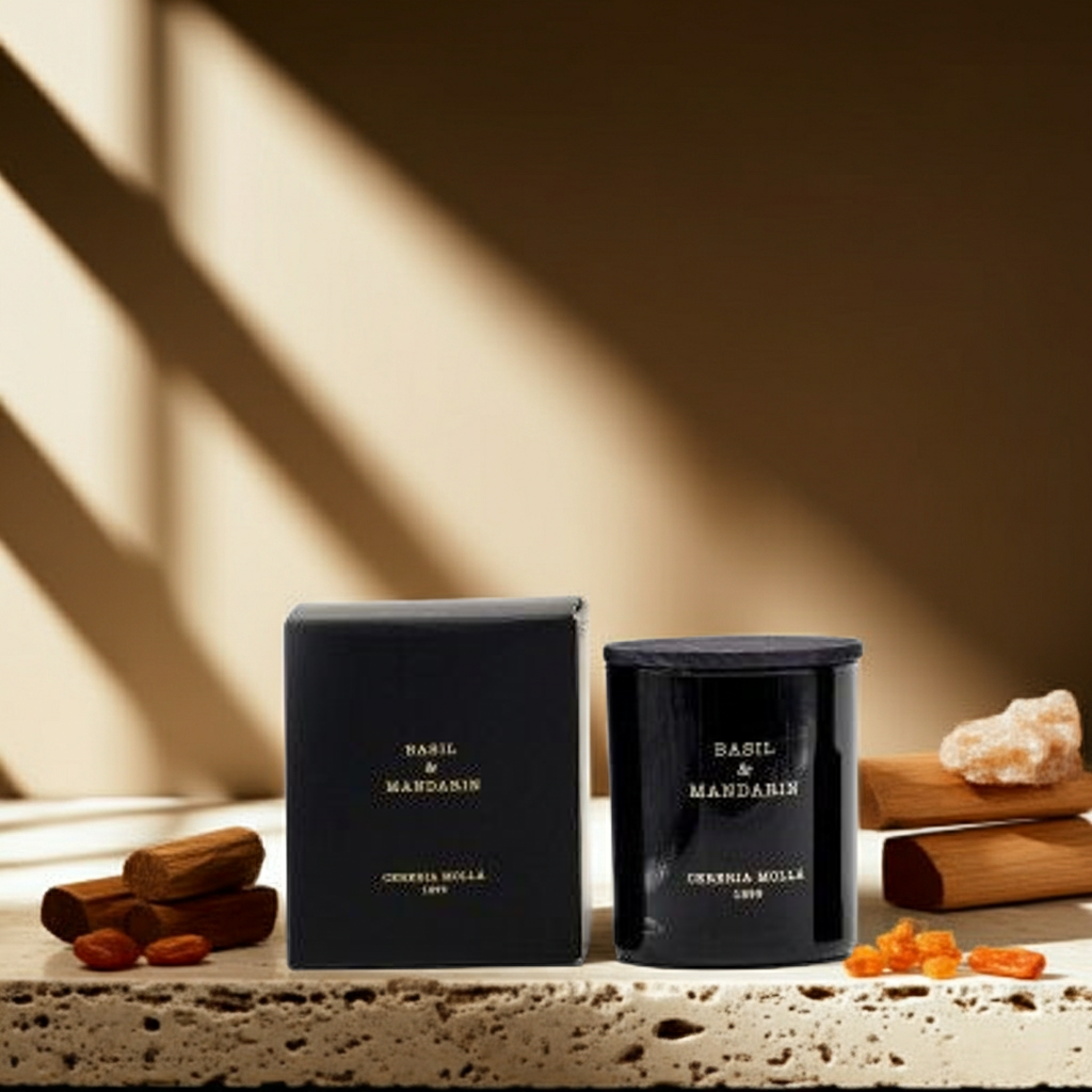 Basilicum &amp; Mandarijn Geurkaars 230g | Cereria Molla 1899