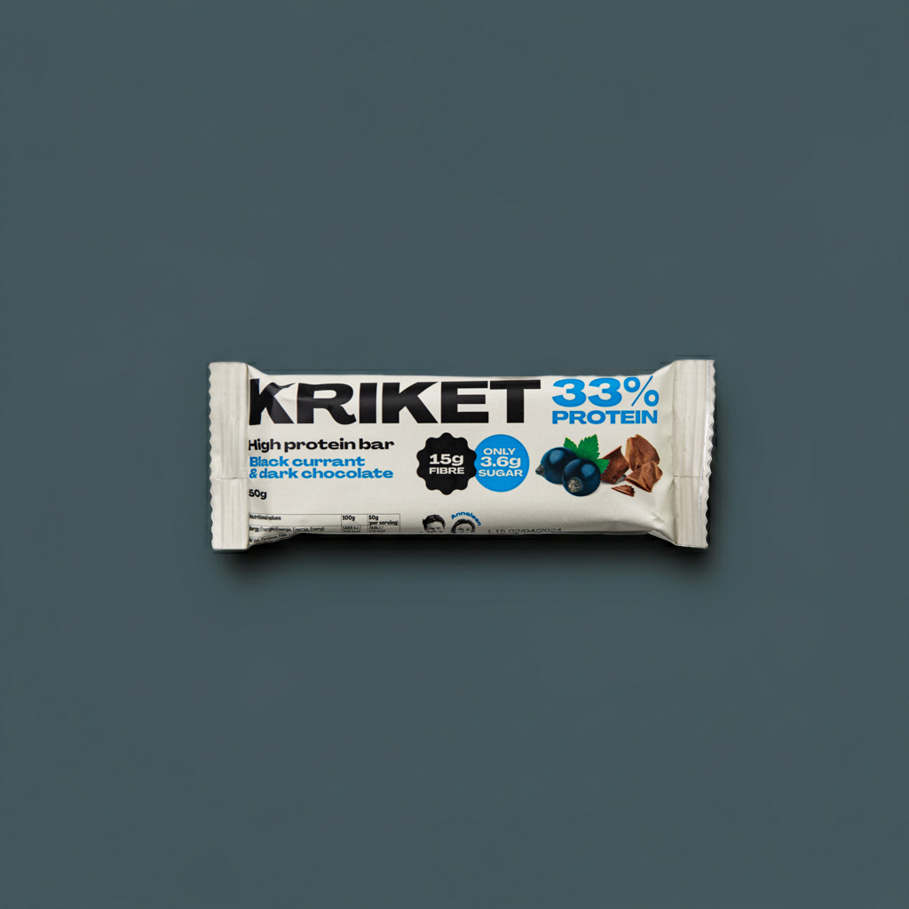 High Protein Bar Zwarte Bes &amp; Pure Chocolade - KRIKET