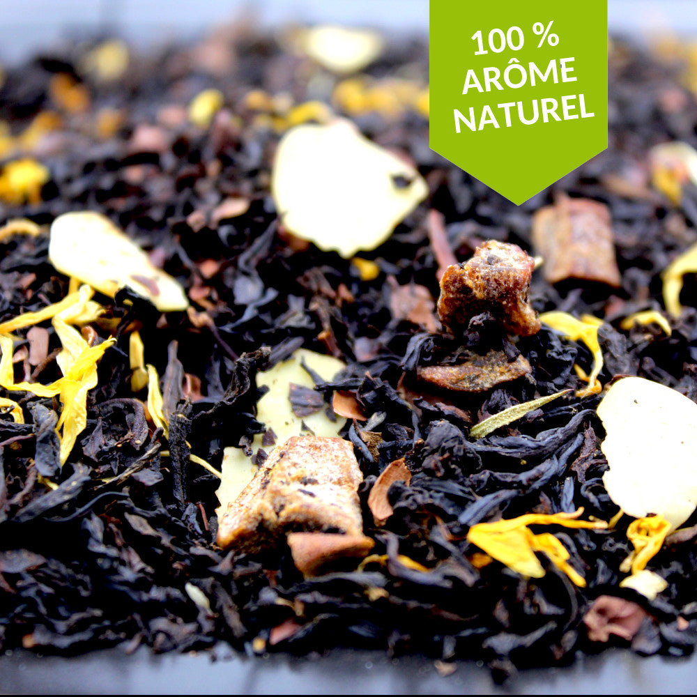 Thé Noir Choco Amande Poire 100g | FBKT