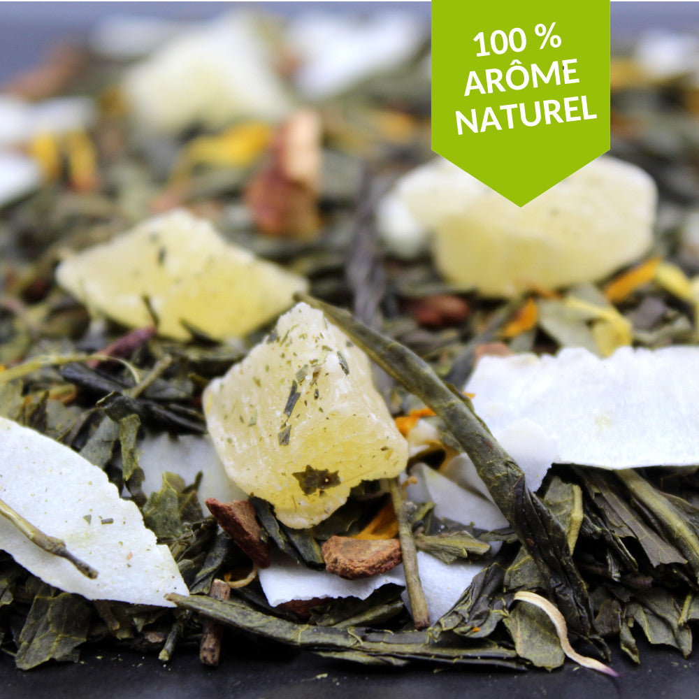 Thé Vert Ananas Cannelle Coco 100g | FBKT