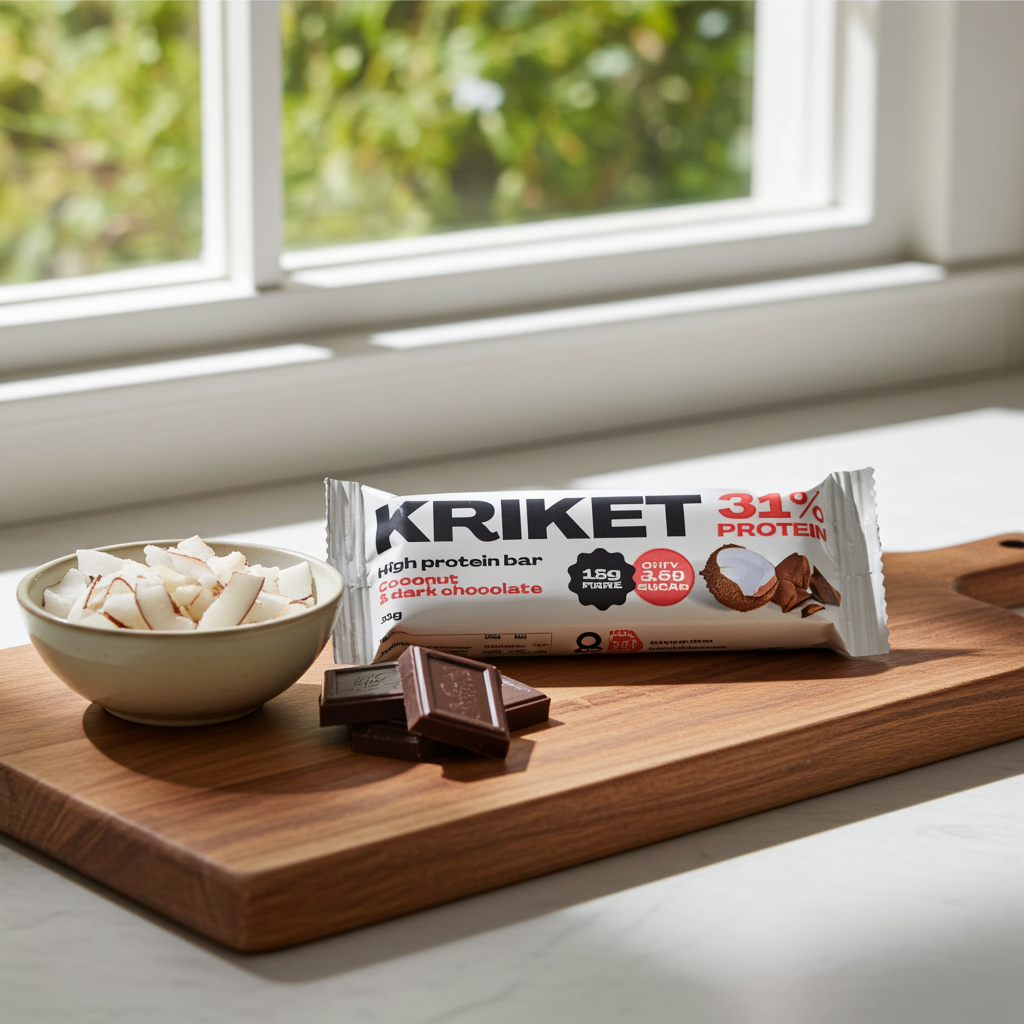 High Protein Bar Coconut &amp; Dark Chocolate 50g - KRIKET