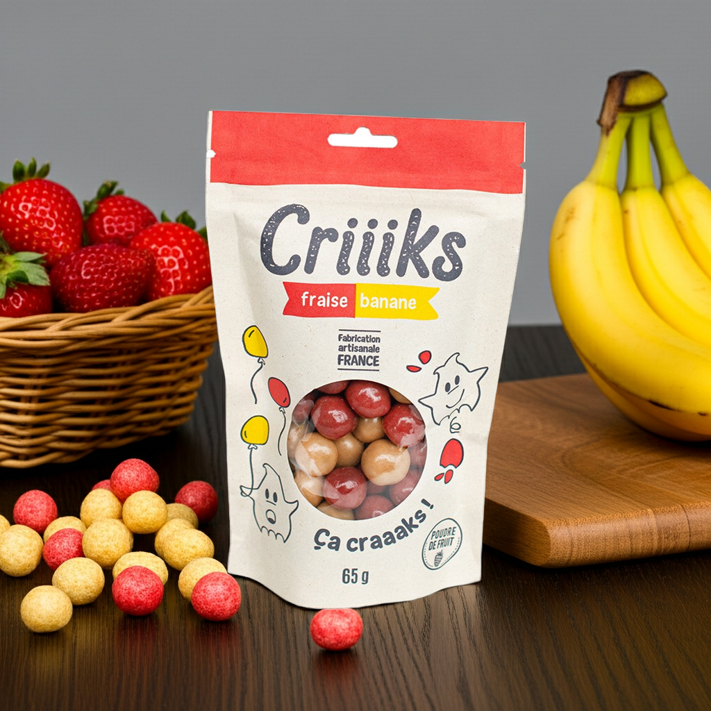 Billes de céréales Fraise banane 65g | CRIIIKS