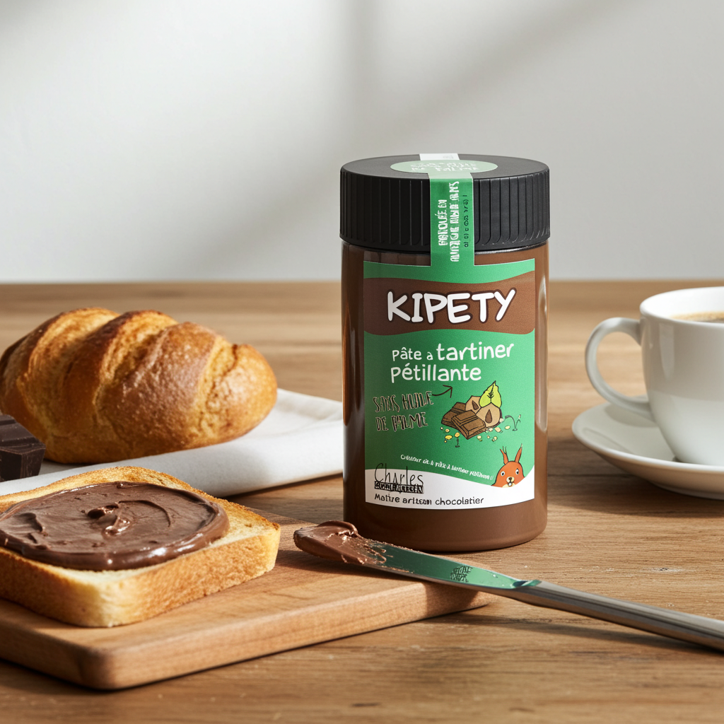 KIPETY Bruisende Melk & Hazelnoot 280g | Charles Chocolartisan