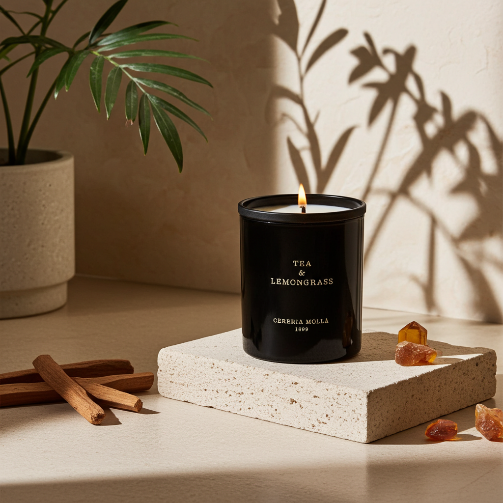 Bougie Parfumée Tea & Lemongrass 230g | Cereria Mollá 1899